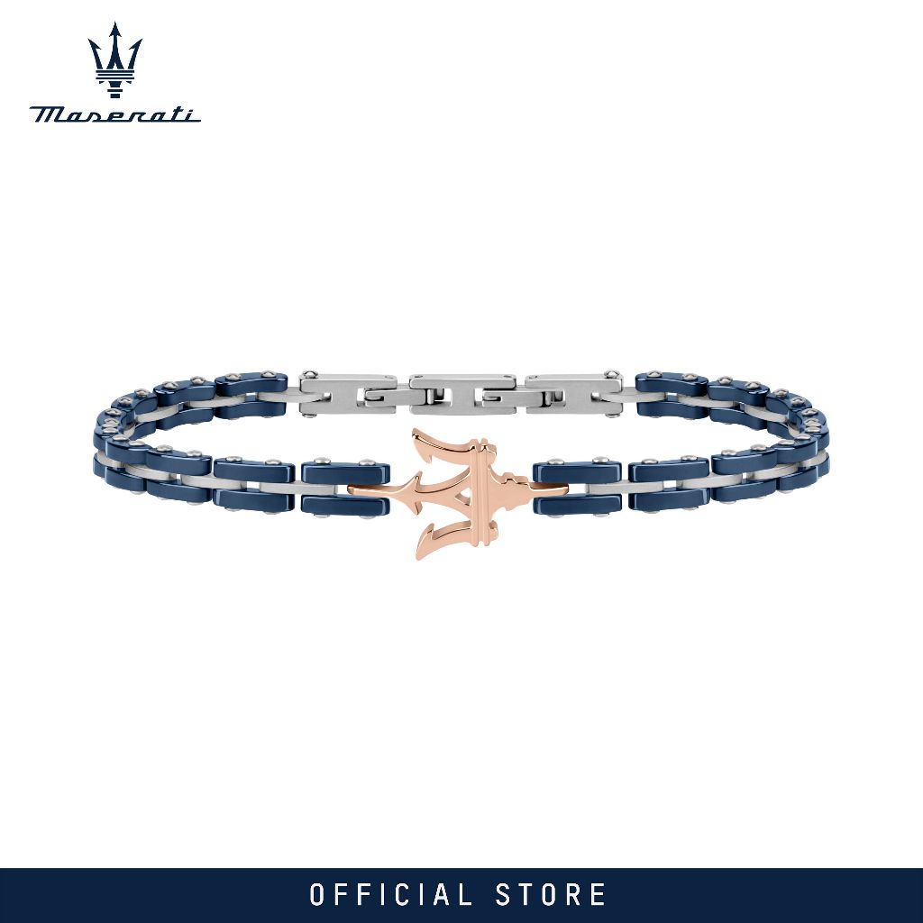 Maserati Jewels 220mm Stainless Steel Ceramic Men's กำไลข้อมือ JM219AQH14 (Adjustable)