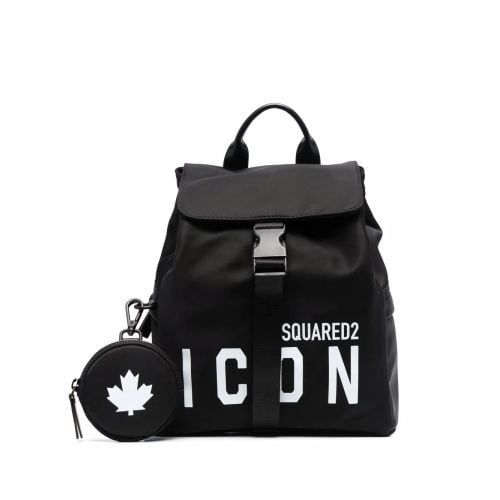 DSQUARED² DSQUARED2 Icon Logo-Print Backpack - Black